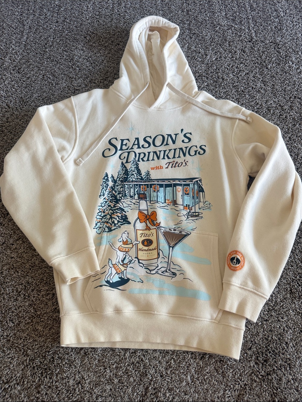 Tito's Cream 'Season's Drinkings' Graphic Hoodie